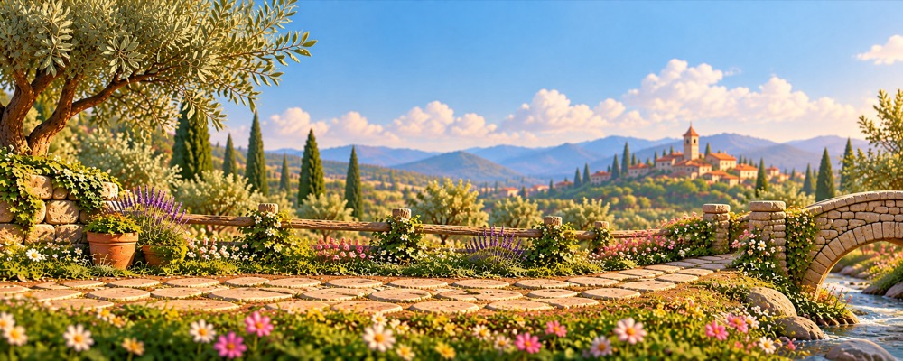 Garden Path, an illustrated stretch of Gaston’s Trail